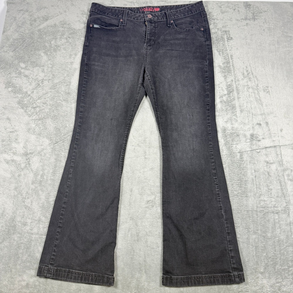 Cinch Womens 33/15 R Lynden Bootcut Jeans Faded Black Stretch Denim